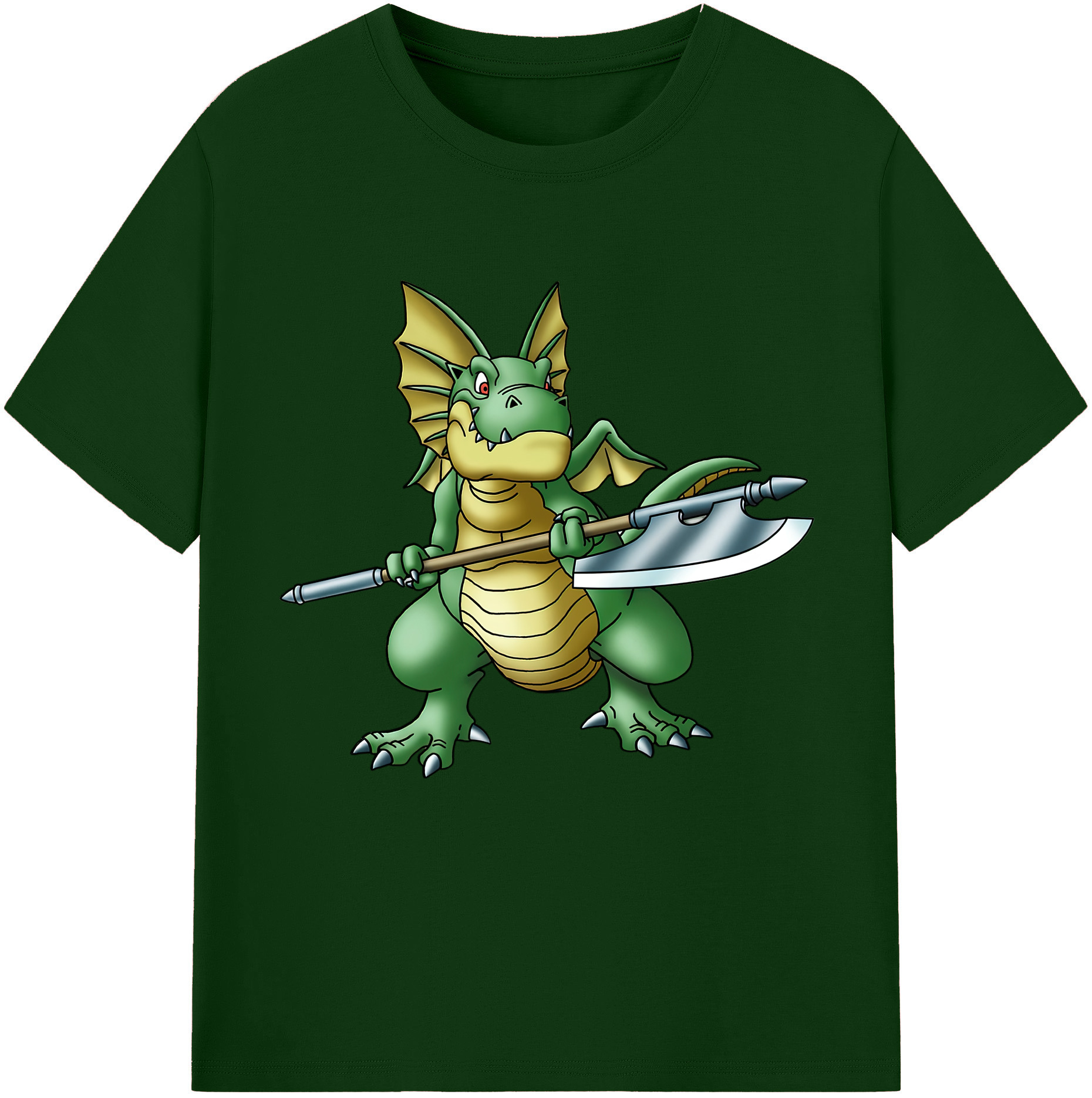 （画像用） ドラゴンクエスト Doragon Kuesuto Dragon Quest 綿100％半袖Tシャツ（フロントプリント）